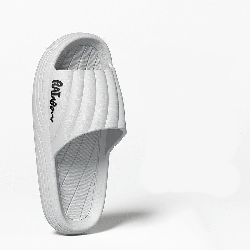 Solid Stripe Thick-Soled Slippers