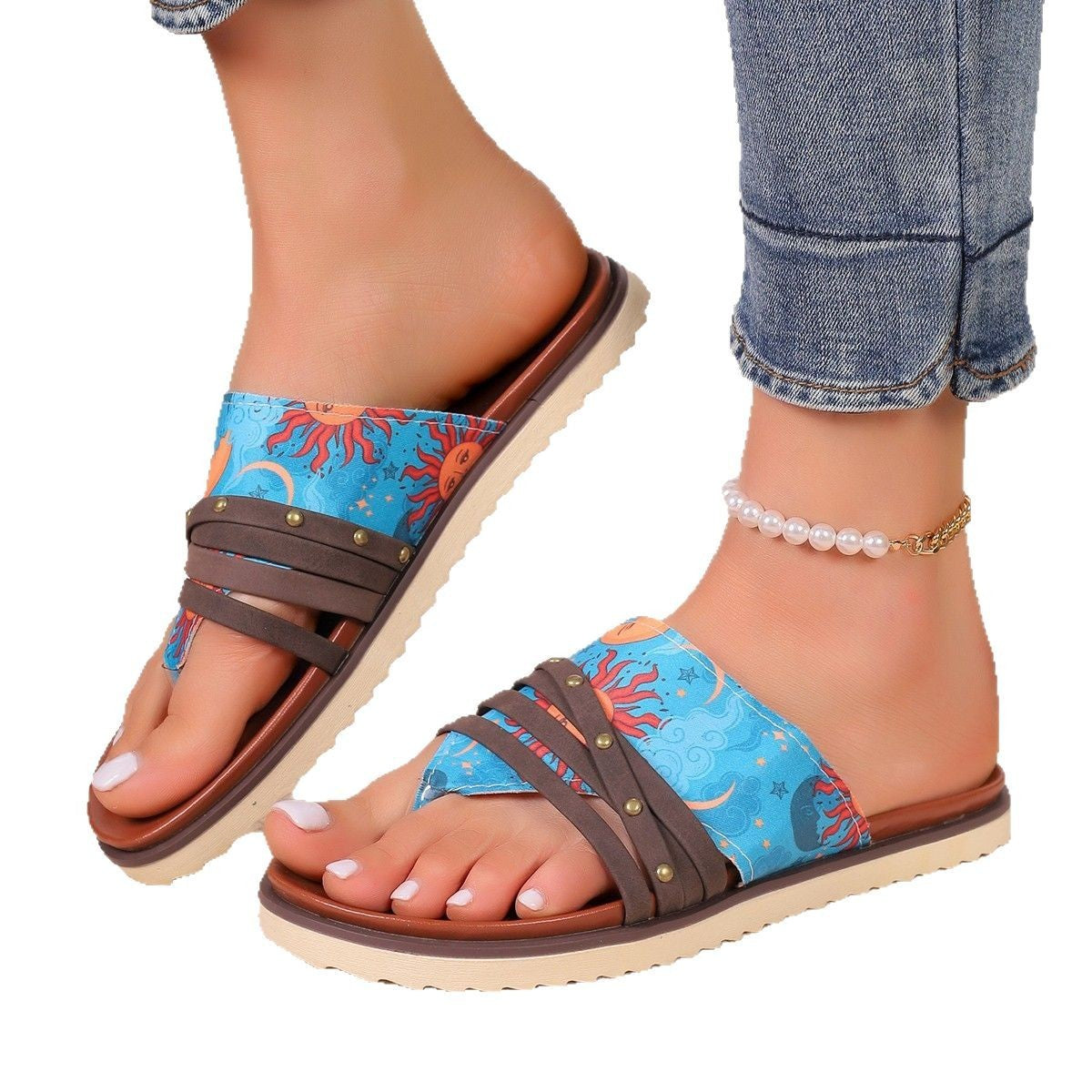 Plus Size Colorful Flip-Flops