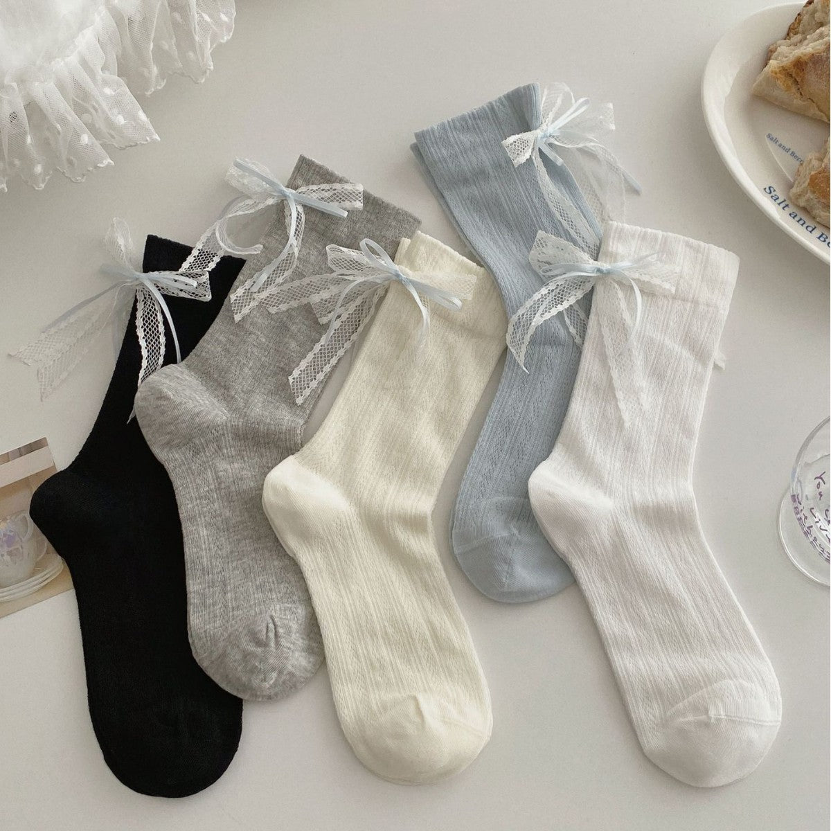 RibbonLace Ballet Socks