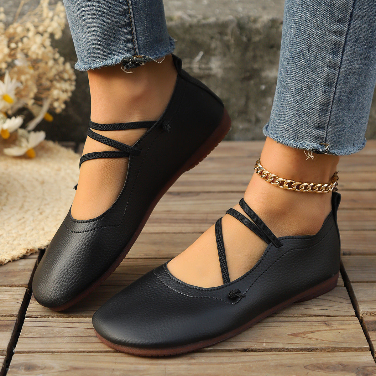 Square Toe Casual Flats