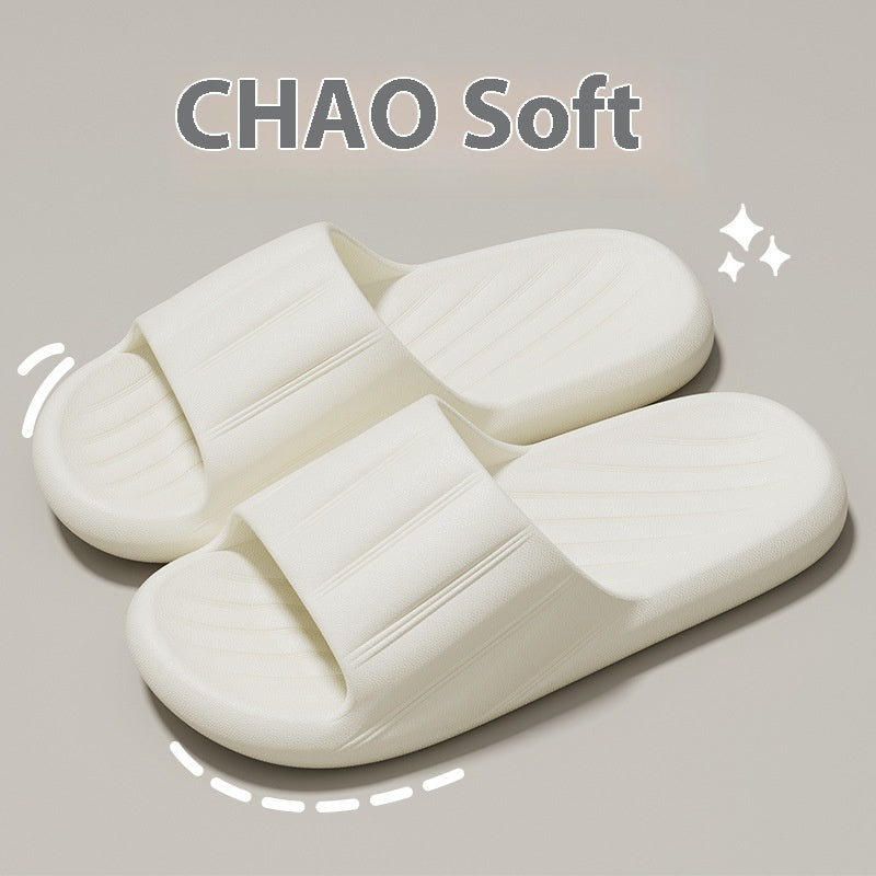 Striped Thick-Bottom Home Slippers