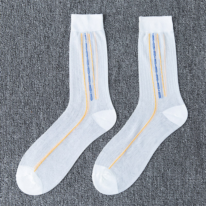 Pansy Jacquard Loose Mouth Socks