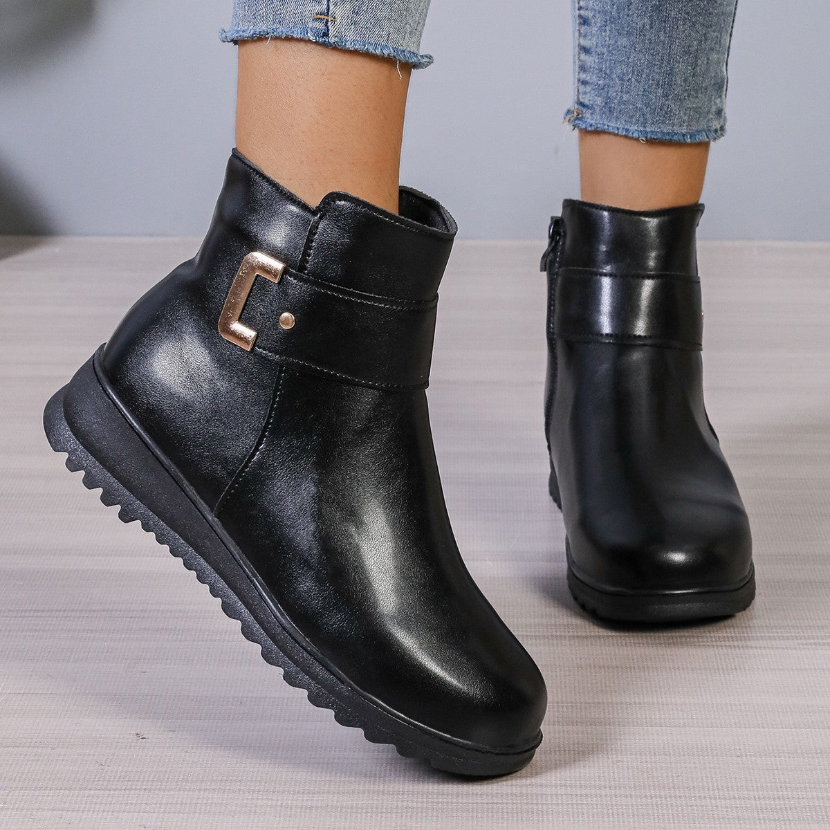 Fleece Ankle Boots