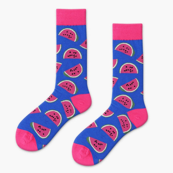 Cactus Fruit Cotton Crew Socks