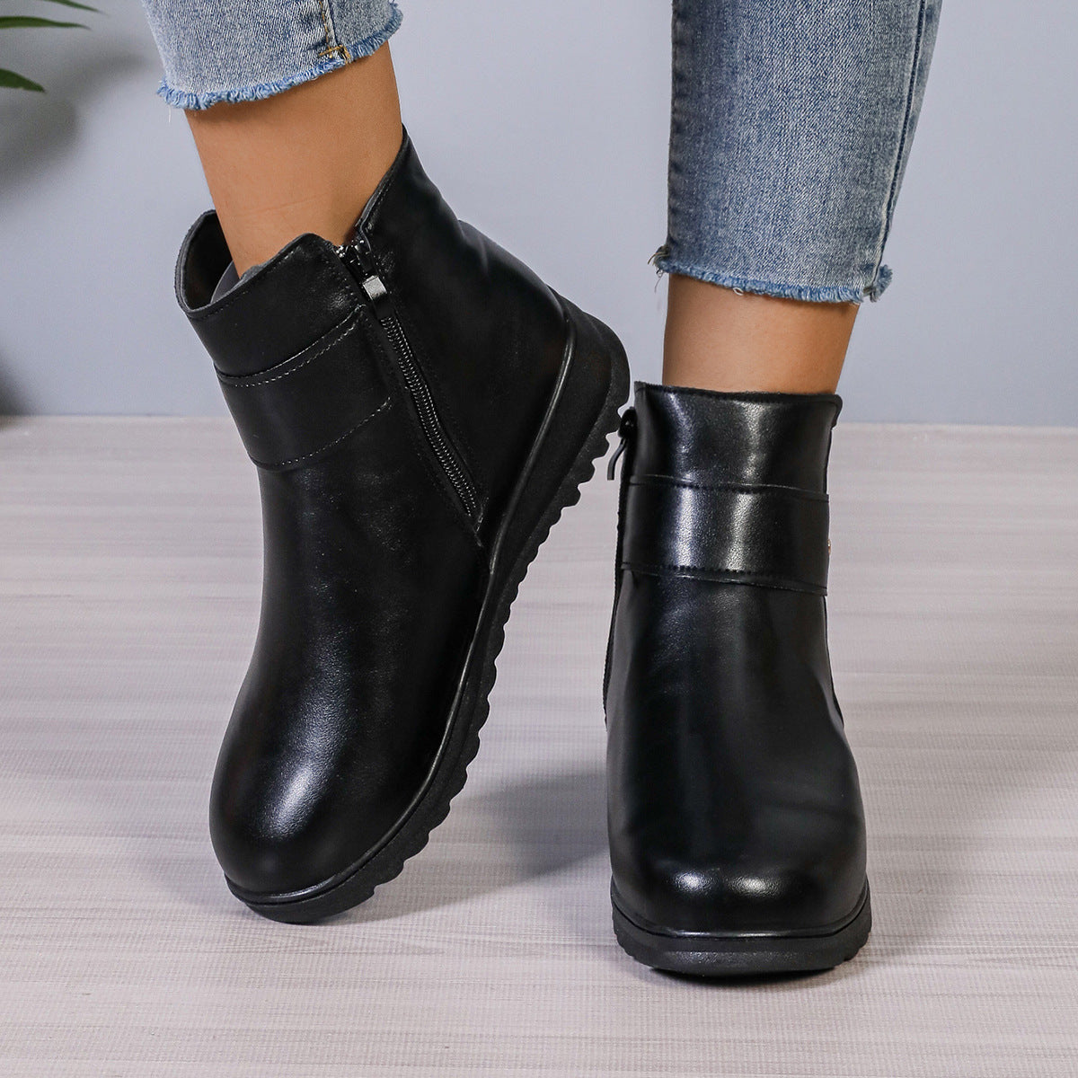 Fleece Ankle Boots