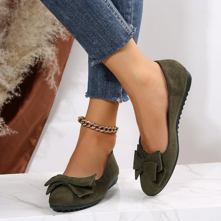 Bowknot Round Toe Loafers
