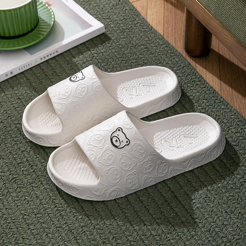 Cute Bear Thick-Soled Slippers