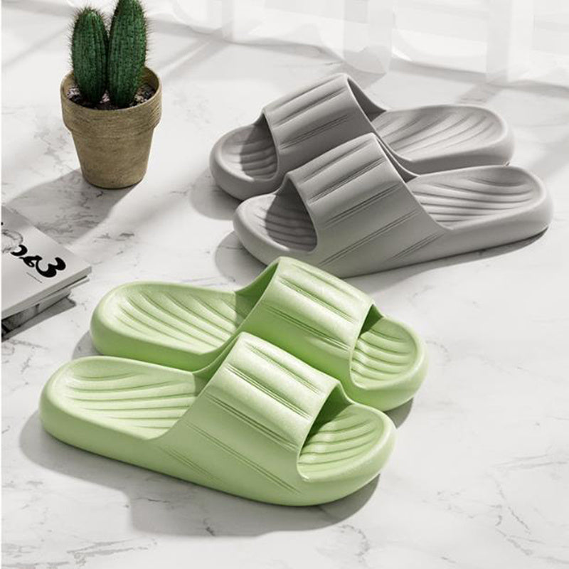 Striped Thick-Bottom Home Slippers