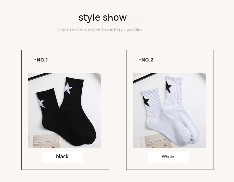Five-Pointed Star Sports Socks