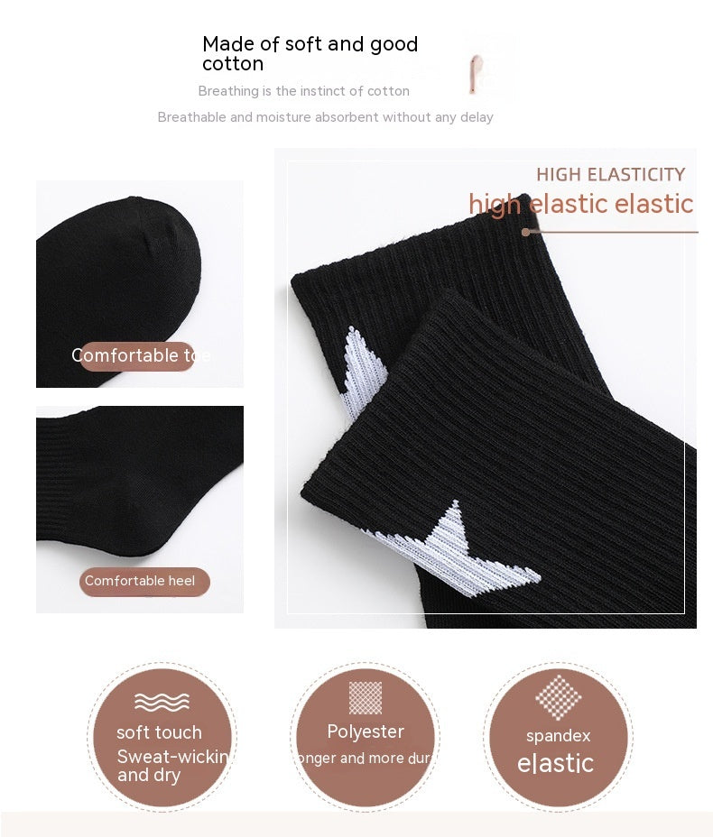 Five-Pointed Star Sports Socks
