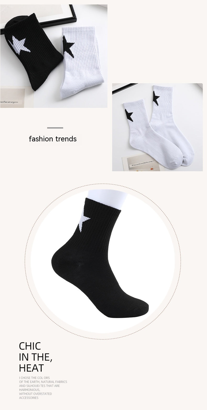Five-Pointed Star Sports Socks