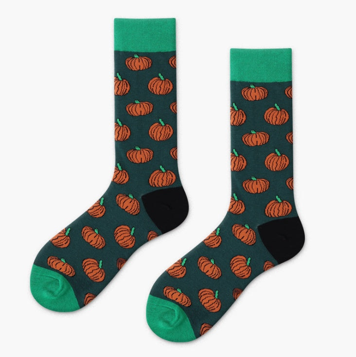 Cactus Fruit Cotton Crew Socks