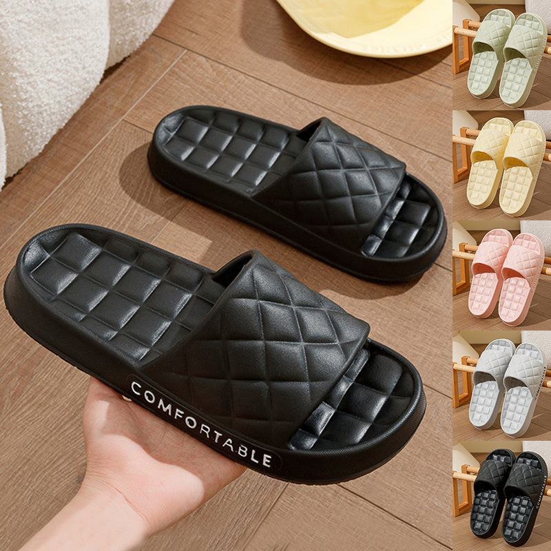 Plaid Soft-Soled Indoor Slippers
