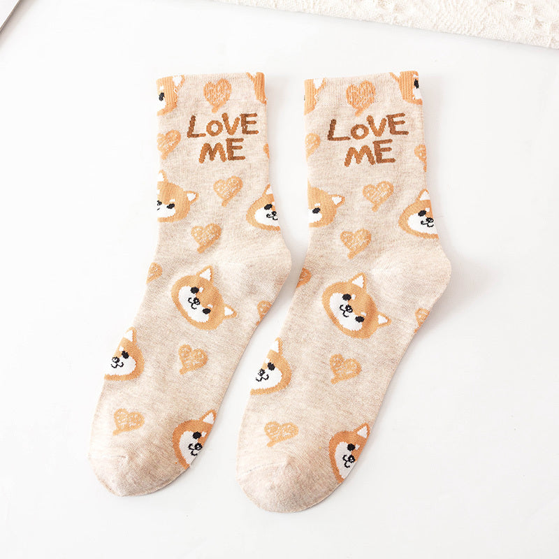 Sweet College Style Crew Socks