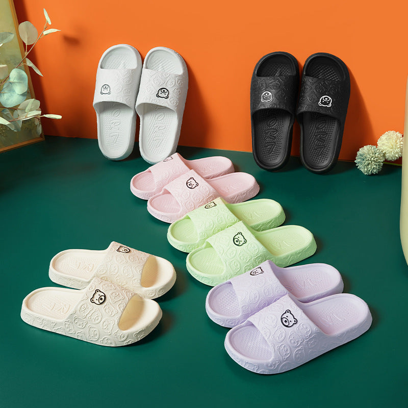 Cute Bear Thick-Soled Slippers
