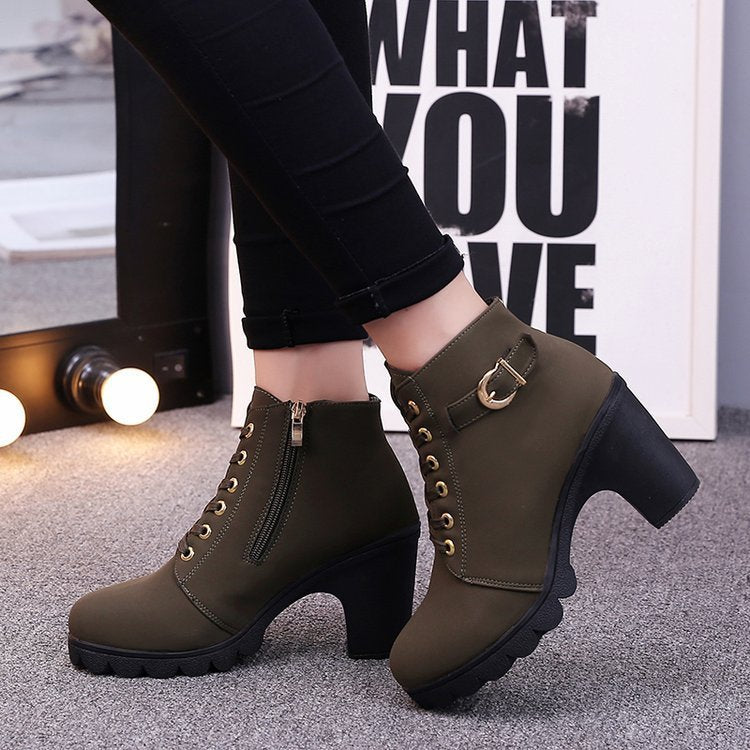 Cross Strappy Martin Booties