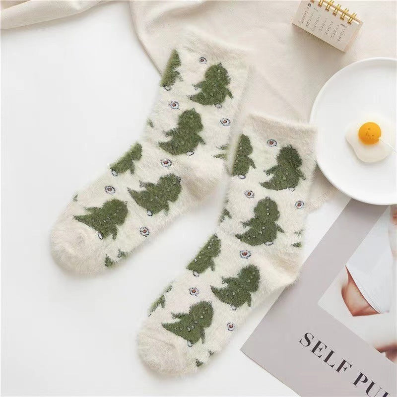 Mink Fur Warm Mid-Calf Socks