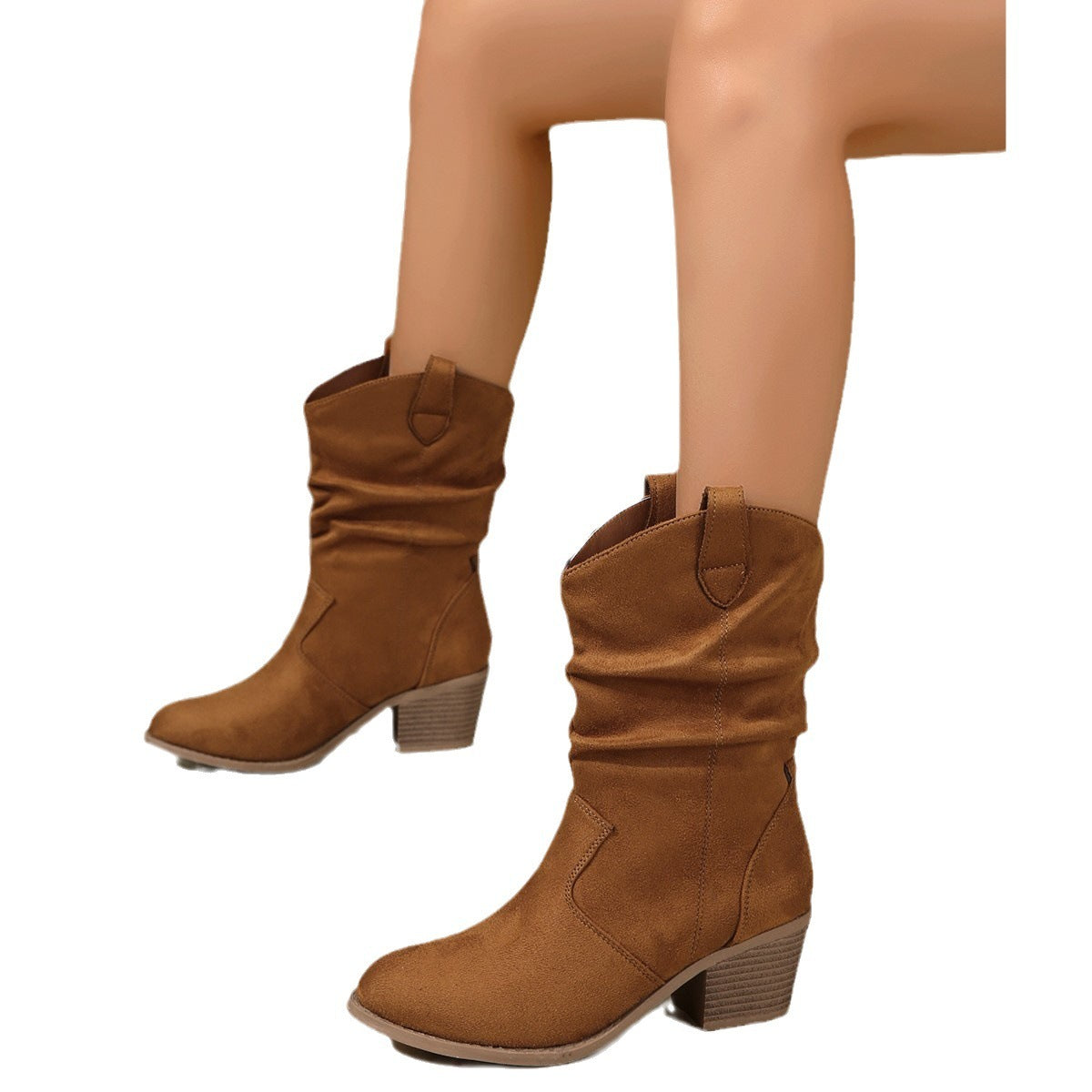 Western Denim Retro Boots