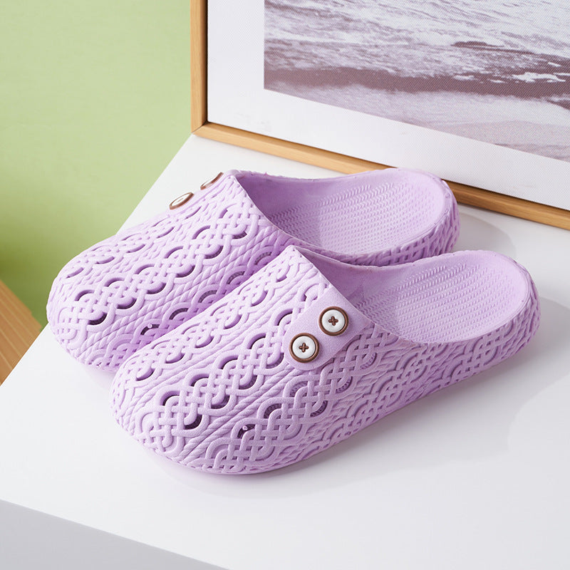 Non-Slip Closed-Toe Slippers