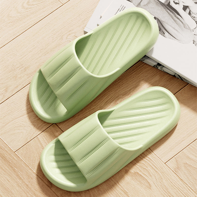 Striped Thick-Bottom Home Slippers