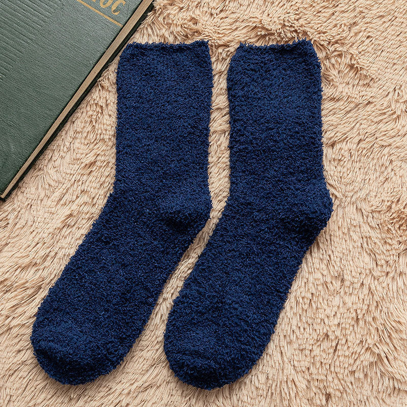 Solid color floor socks