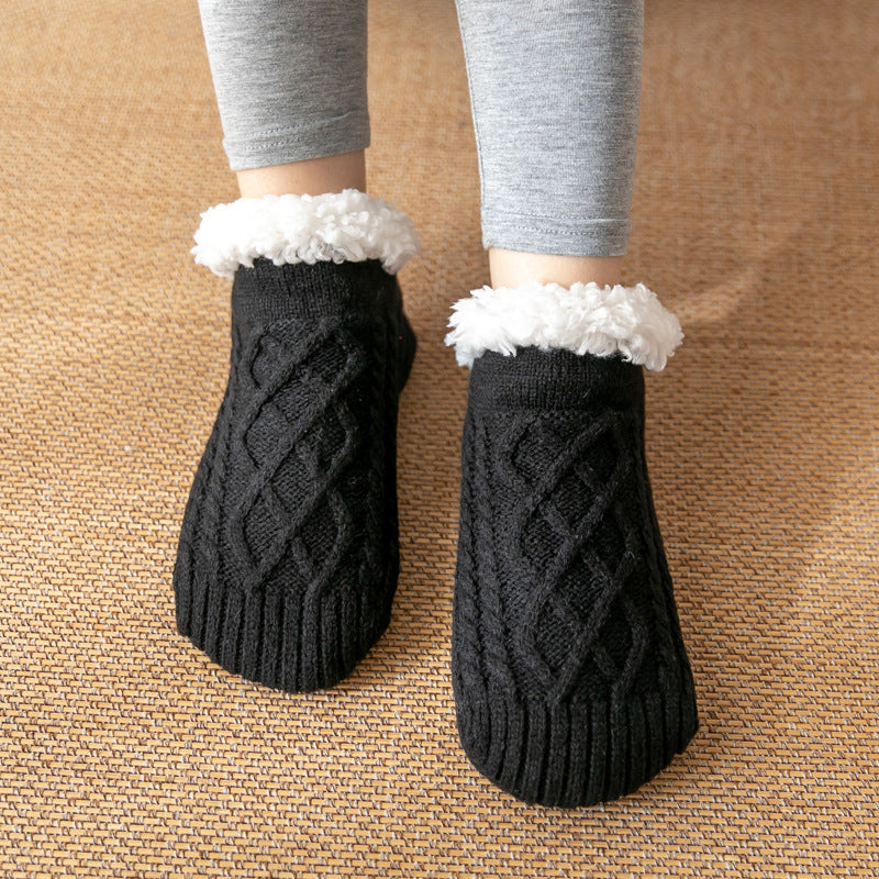 Knitted Plush Non-Slip Floor Socks