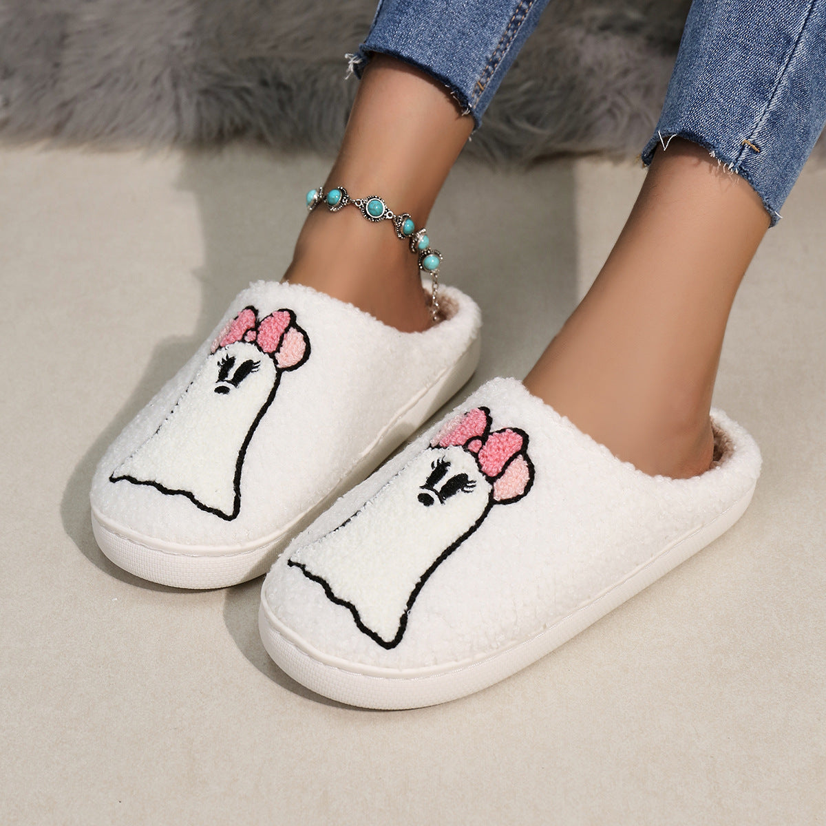 Cartoon Ghost Memory Slippers