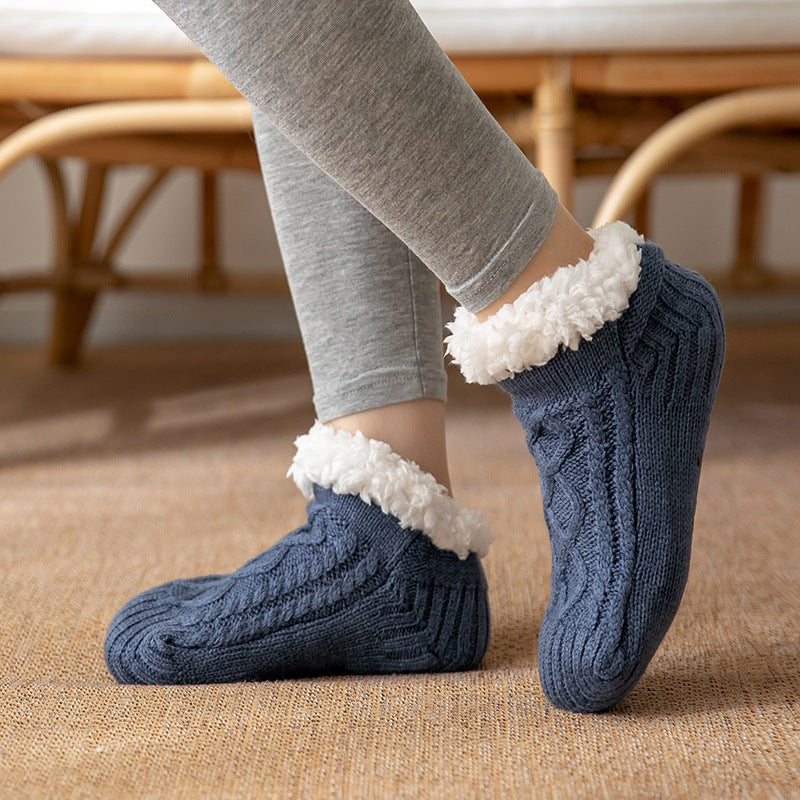 Knitted Plush Non-Slip Floor Socks