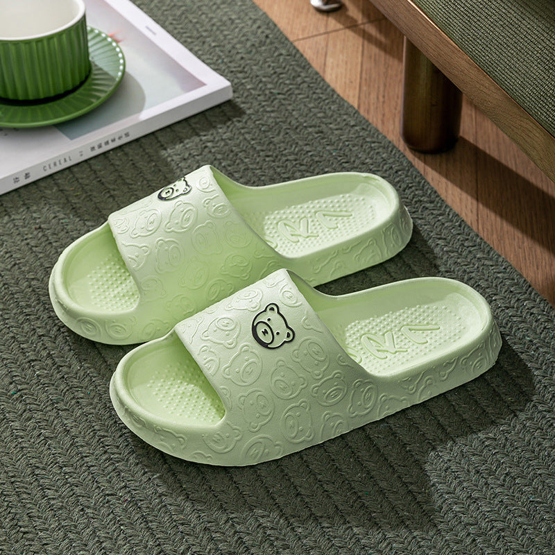 Cute Bear Thick-Soled Slippers