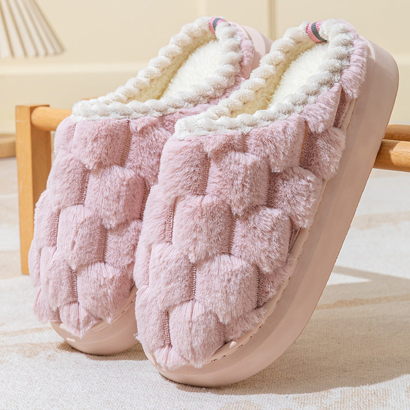 Warm Thick Bottom Cotton Slippers