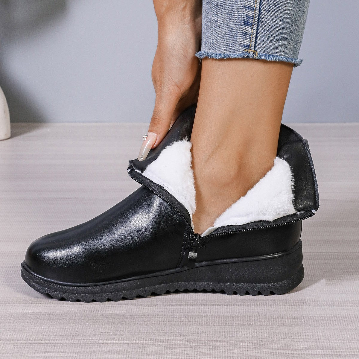 Fleece Ankle Boots