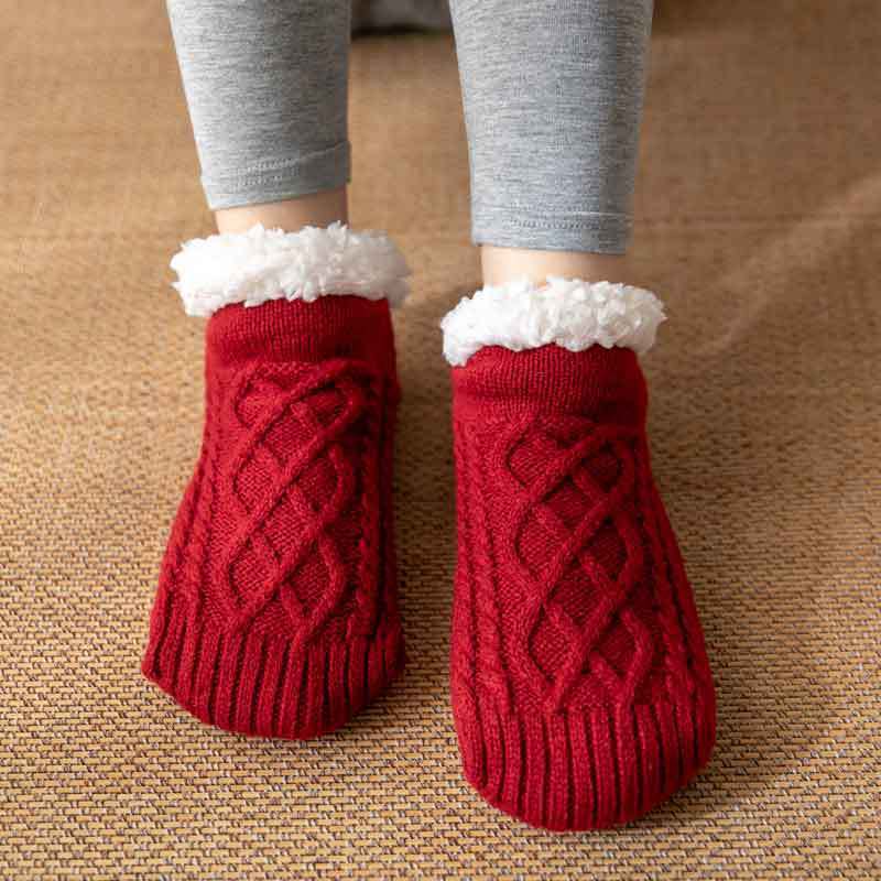 Knitted Plush Non-Slip Floor Socks