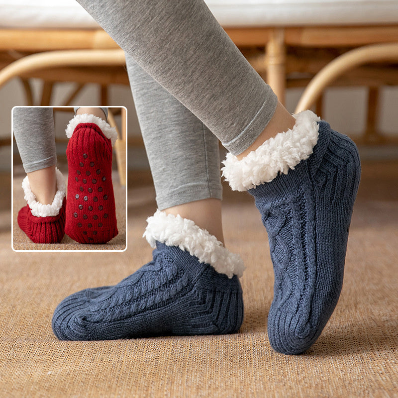 Knitted Plush Non-Slip Floor Socks