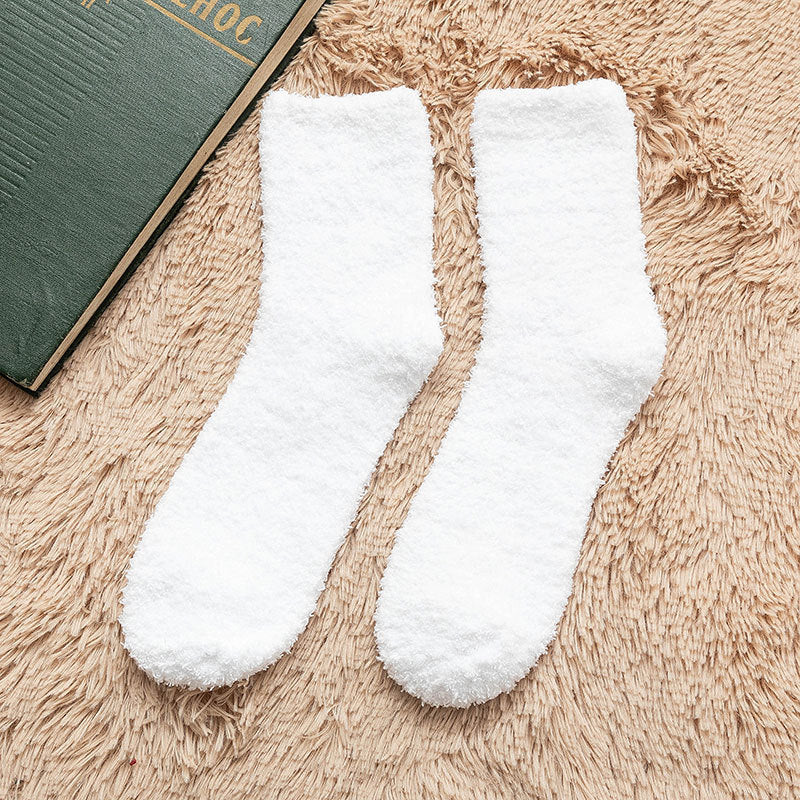 Solid color floor socks