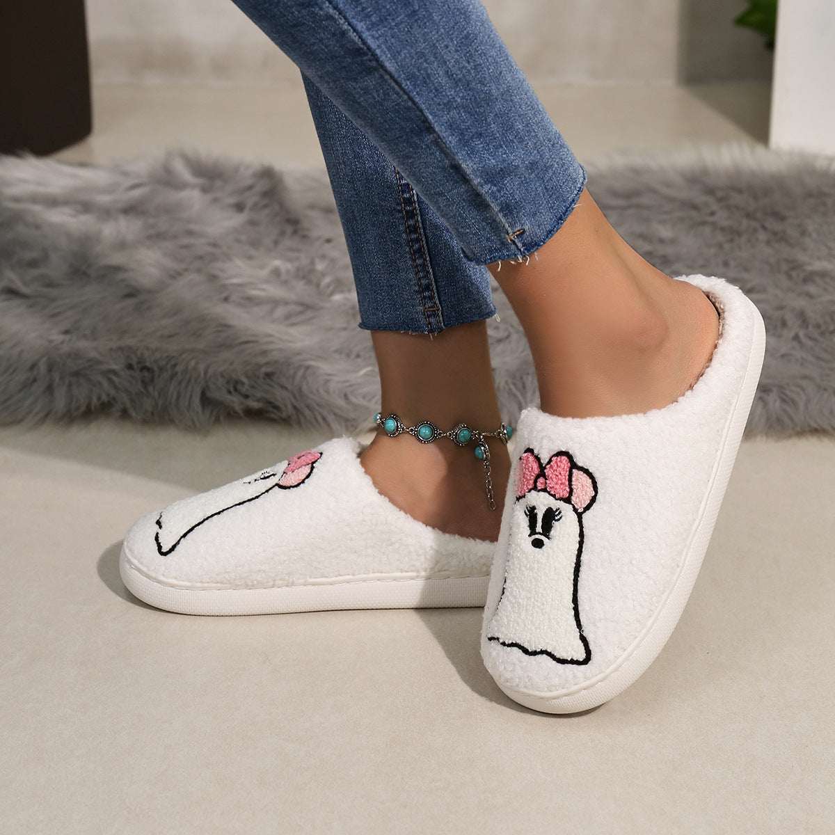 Cartoon Ghost Memory Slippers