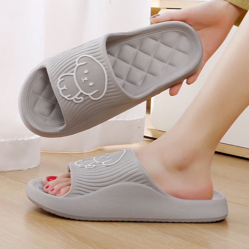 Cute Cartoon Dog Bathroom Slippers