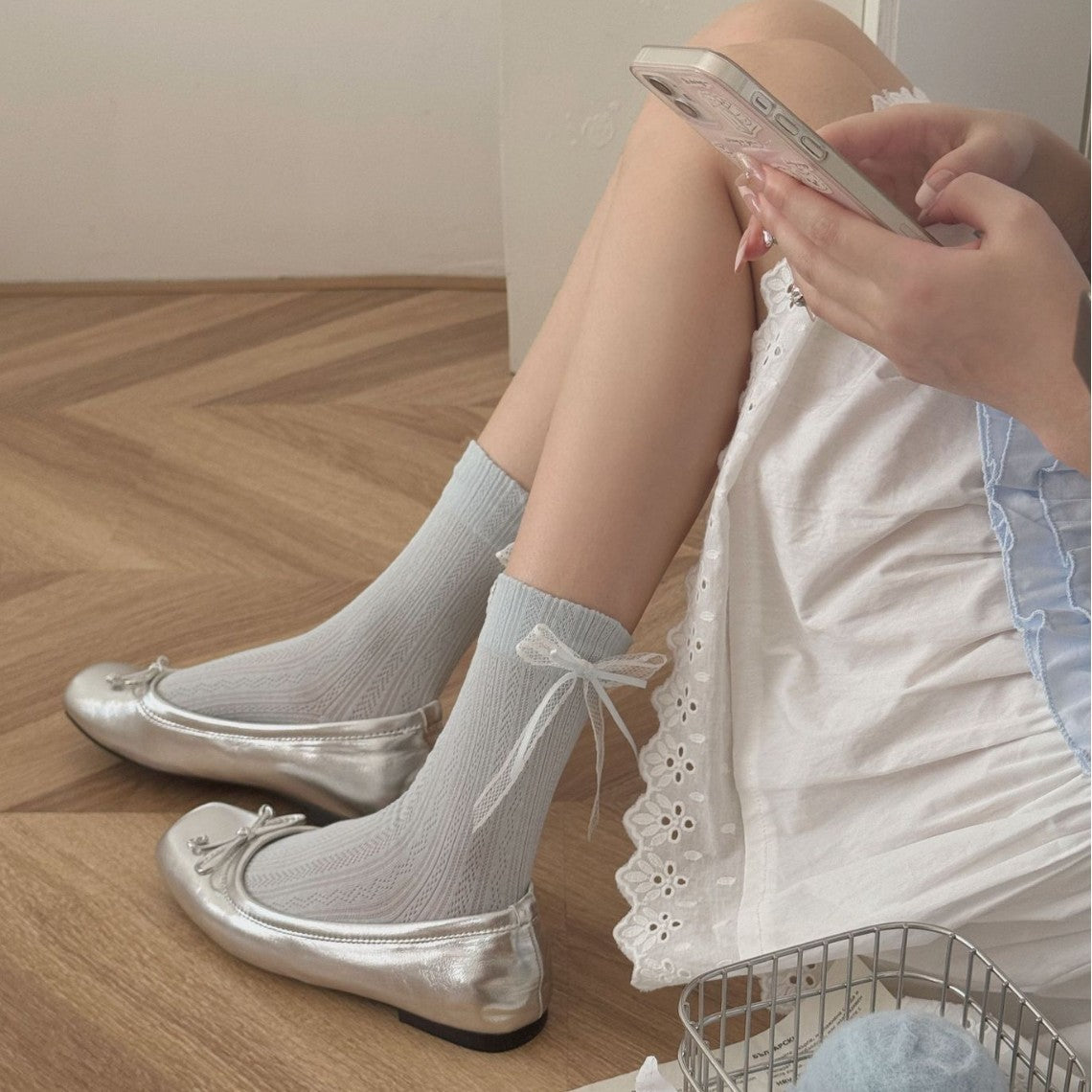 RibbonLace Ballet Socks