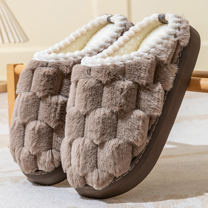 Warm Thick Bottom Cotton Slippers