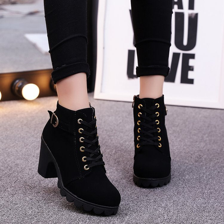 Cross Strappy Martin Booties