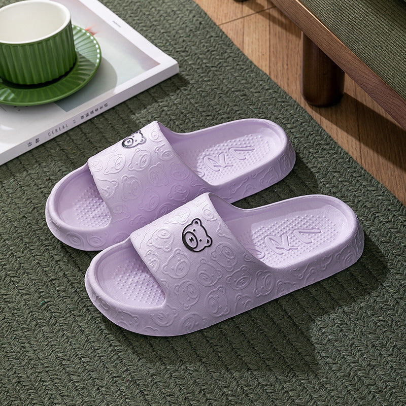 Cute Bear Thick-Soled Slippers