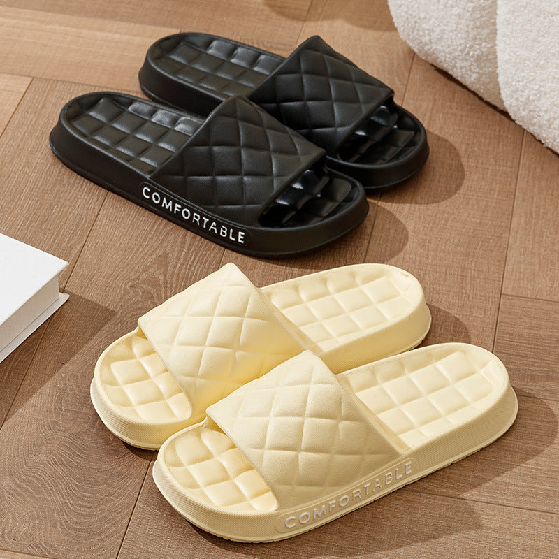 Plaid Soft-Soled Indoor Slippers