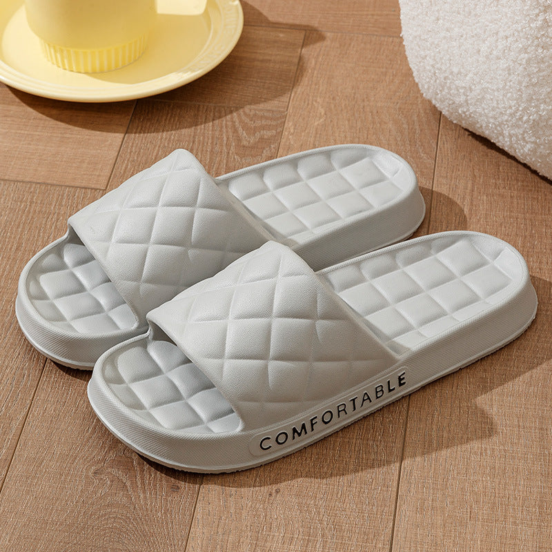 Plaid Soft-Soled Indoor Slippers