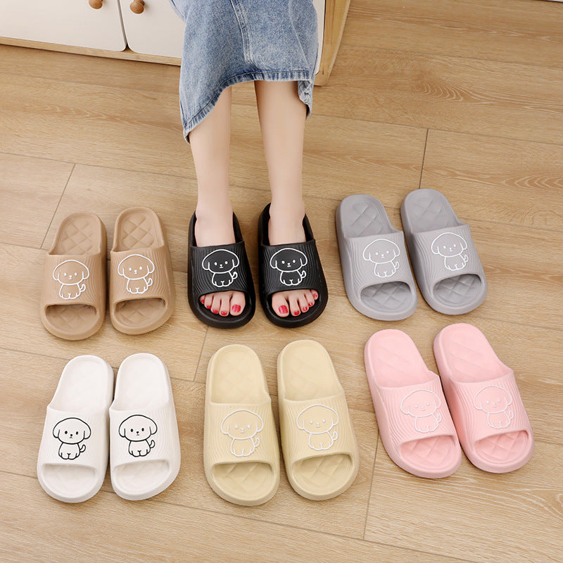 Cute Cartoon Dog Bathroom Slippers