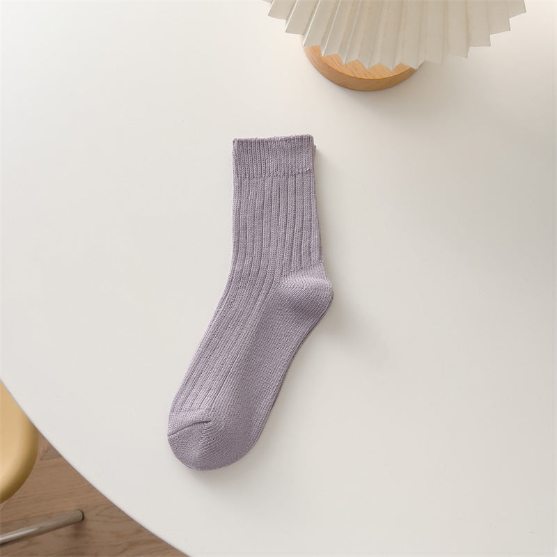Thick Cotton Pink Bunching Socks