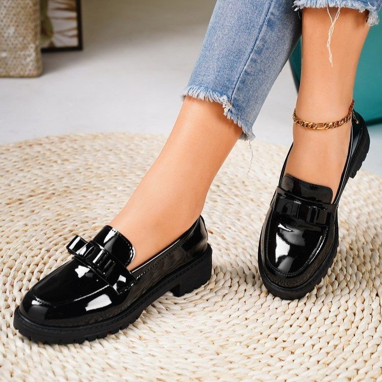 Patent Leather Tassel Loafers