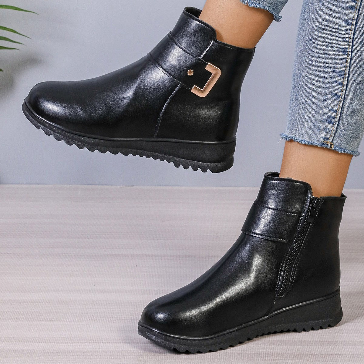 Fleece Ankle Boots