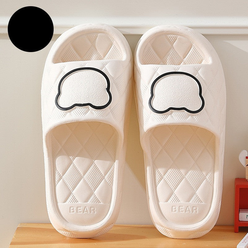 Rhombus Bear Non-Slip Slippers