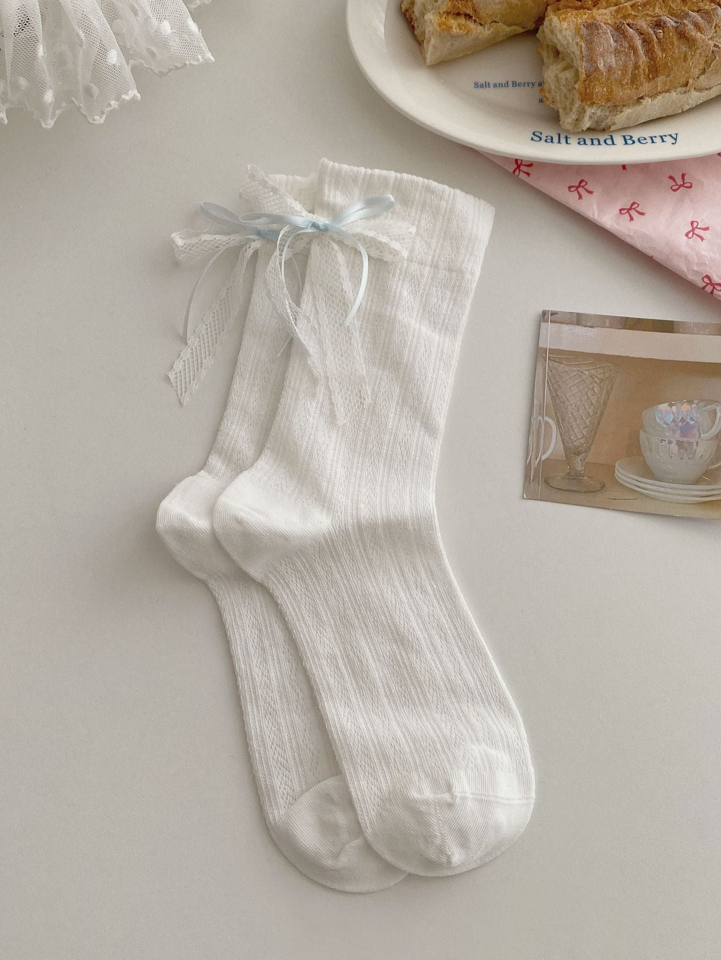 RibbonLace Ballet Socks