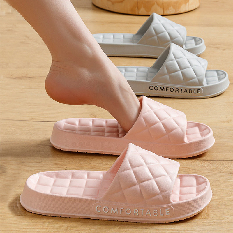 Plaid Soft-Soled Indoor Slippers