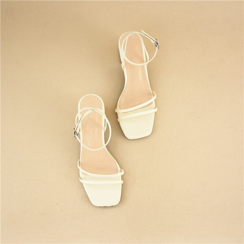 Stiletto Chunky Heel Sandals